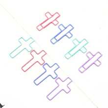 25pcs Cute Macaron Paper Clips, Kawaii Cross Shape Clip For Office School Supplies, Aesthetic Pastel Colored Document Clips For Journaling, Planner, Notebook, Bulletin Board