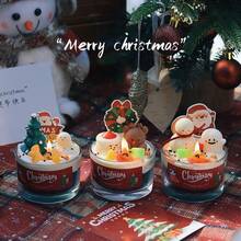 Set di candele profumate natalizie, con candele a forma di Babbo Natale, pupazzo di neve, renna e albero di Natale. Crea un'atmosfera calda e festiva. Ideale come candele da tavola per riunioni familiari, celebrazioni invernali o come regali romantici per amici, bambini e familiari. Decorazioni natalizie, composizioni natalizie