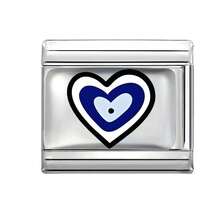 1pc Silvery Series Elegant Blue Eye Graphic Design, Luxurious Epoxy Resin Modular Necklace/Bracelet/Ring Jewelry Accessory, Suitable For Birthday, Anniversary Gifts (Single Piece, Unassembled)