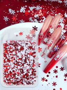 5g Winter Snowflakes Glitter For Epoxy Resin Molds Filling Christmas Day Gifts Diy Resin Keychain Making Resin Shaker Fillers Accessories