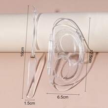 HMQ beauty 亚克力透明化妆调色盘 可折叠粉底液调色盘 便携式化妆品混合美妆专用化妆工具 带刮刀 - 無色 - 查看 10