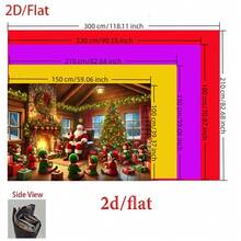 1pc 2026 Christmas Background Banner - Featuring Santa Claus And Elves Scene, Fireplace, Christmas Tree And Gifts, Suitable For Christmas Theme Party Supplies, Photo Booth Prop Banner, Anniversary, Winter Gathering, New Year Holiday Celebration And Christmas Home Decor Background