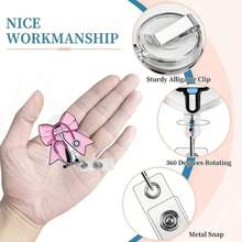 1 Stück rosa Schleifen-Stethoskop Design Ausziehbarer Abzeichenclip, geeignet für Krankenschwestern, Ärzte, Büropersonal - Medizinisches Stethoskop Design, geeignet für Krankenhäuser, Kliniken, Arbeitsplatz Abzeichenclip - Professioneller ID Abzeichenhalter, ID Abzeichenhalter, Medizinisches Personal Zubehör, Stethoskop Zubehör, Geschenke für Mädchen, Rückkehr zur Schule, Schulmaterial, Büro, Accessoires, Weihnachten, Neujahrsgeschenke, Lustiges Geschenk