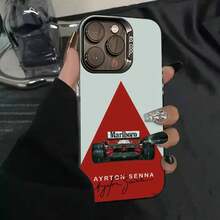 1PC A-Ayrton S- Funda de Teléfono de Carreras F1 Funda de Teléfono IMD color plata para 17 16 15 14 13 12 11 Pro Max Plus air - Z3 - Ver 2