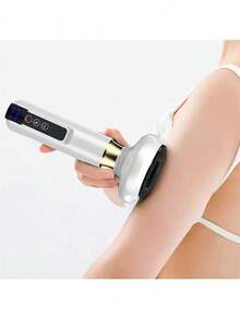 Electric Suction Cup Massager, Rechargeable Heated Back Massager With 6 Adjustable Suction Levels, Relieves Discomfort Symptoms, Suitable For Men, Women, Elderly, And Beauty Salons - Grey - View 3