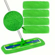 4pcs High Quality Reusable Mop Replacement Pads: Washable, Durable, Wet & Dry Use, High Absorbency, 2 Sizes
