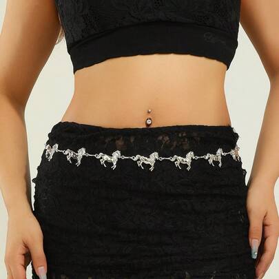 Cadena para la cintura retro, cadena para la cintura elegante y sexy de aleación