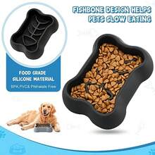 Slow Feeder Dog/Cat Puzzle Feeder Non Skid Bloat Stop Feeding Bowl Black - 如圖 - 查看 5