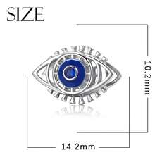 Fille 1 pièce À La Mode Mauvais Œil Bleu Zircone Cubique Pendentif Perle , S925 Argent DIY Breloque Pendentif Pour Femme Tous Les Jours Porter , Cadeau Pour Mère , , Petite Amie Anniversaire