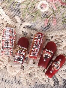 2 buc pulover alb negru 5D în relief autocolante pentru unghii pulover textură unghii artă stea inimă confortabil tricotat design autoadeziv manichiură unghii arta decalcomanii decorare accesorii DIY pentru femei fete unghii consumabile - Multicolor - Vizualizare 8