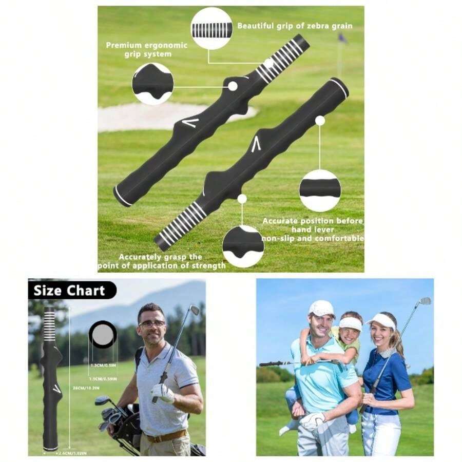 1 Pcs Right - Hand Training Grip: Club, Rubber Swing Grip Trainer, Accessories Adults, Beginners, All Levels. Improvement Proper Hand Placement. - Black - View 1