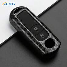For Carbon Fiber Style ABS Car Key Case Cover For 2 3 6 Atenza,Axela,Demio, CX-5 CX5 CX-3 CX7 CX-9 2015 2016 2017 2018 2019 Accessories