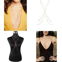 Sexy Body Chains For Women Girls Premium White Pearl Body Chain Bikini Beach Harness Beach Body Chain Backless Bra Body Chain Fashion Sexy Shiny Body Jewelry Party Body Accessories