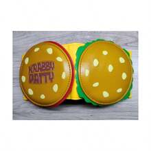 Cartera Cangreburger, Cartera de Hamburguesa, Billetera, Tarjetero, Monedero de Moda para Fans de Esponja, Cangreburger Ventana para Identificacin y Mltiples Ranuras para Tarjetas - Amarillo, Rojo, Verde, Café - Ver 2