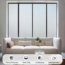 Frosted Window Privacy Film - Non Adhesive Static Cling Glass Stickers Sun UV Blocking Heat Control Door Covering Decals For Home Office - Multicolor - View 43
