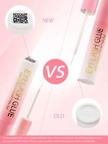 1pc 5ml Transparent Eyelash Glue, Waterproof Super Sticky False Eyelash Adhesive, Brush-On Style Lash Glue, Quick Drying & Long Lasting - White - View 2