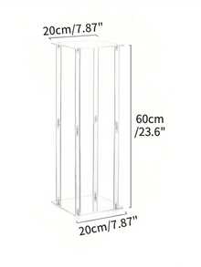 Acrylic Flower Vase, Transparent Floral Display Stand, Geometric Vase, Elegant Display Rack For Birthday Party, Wedding, Dining Table Decor