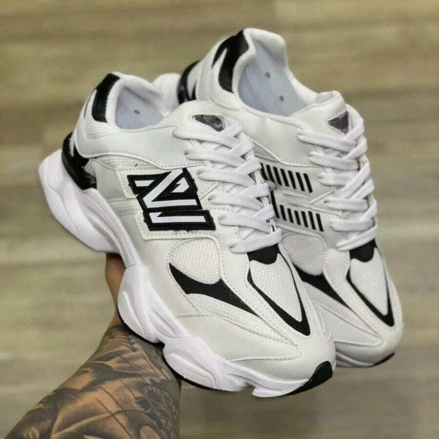 Unisex Platform Running Gym Training Crossfit Walking Casual Lightweight Soft Stylish Sneakers - NB TRẮNG - Xem 1