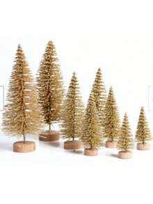 12 pezzi Mini alberi di cedro artificiali, multicolore, blu, verde chiaro, verde, bianco, oro, argento, per festival, casa, ufficio, decorazione da giardino, migliori regali, decorazione per la casa, decorazioni natalizie, decorazione per la stanza, decorazioni natalizie per la casa, regali di Natale, decorazioni natalizie