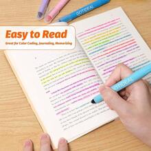 Bible Highlighters, 12 Pack Assorted Colors Gel Highlighters Pens Set, Wax Bible Markers Study Journaling School Book Supplies