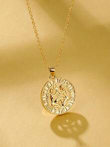 قلادة السلاسل لنساء ١ قطعة من الفضة الإسترليني عيار ٩٢٥ للبراج الإثنى عشر ، هدية مجوهرات فاخرة للبنات في عيد ميلادهن أو حفلة التخرج