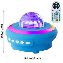 1 Stück RGB Magie 7-Farben Flockung Nachtlicht, Aurora Projektor, kabellose Bluetooth-Lautsprecher und USB-Musikplayer, 2600mAh wiederaufladbare Batterie, Heimkino, Decke, Raumdekorationslampe, Weihnachtsgeschenk, Valentinstag-Geschenk, Camping, Hochzeitsdekoration, Halloween, Weihnachtsdekoration