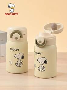SNOOPY 1pc 220ML Compact Cute Water Bottle, Portable Pocket Cup, Stainless Steel Minimalist Water Cup For Outdoor, Unisex - Multicolor - View 3