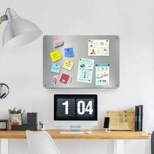 - Juego de 2 tablas magnticas de acero inoxidable, 17x 11.8 pulgadas, para mostrar nmeros de letras magnticas, notas, poesa, fotos, tarros de especias, adecuado para pared, refrigerador, - Plateado (sliver) - Ver 7