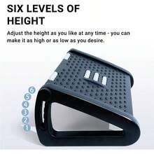 OFICINA RESTA DEL PIE EL ALTA AJUSTABLE CON LIP BAJO DESCRIPCIN DEL PIE ESCLI - Negra - Ver 3