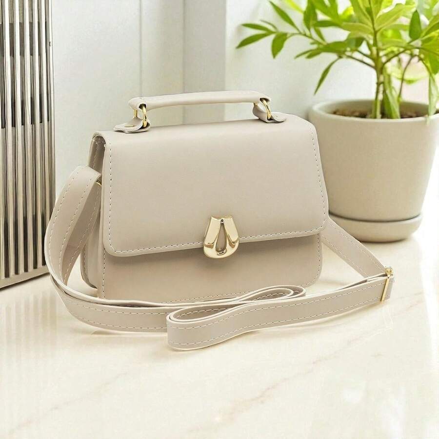 New Collection Women's Mini Crossbody And Hand Bag - Beige - View 1