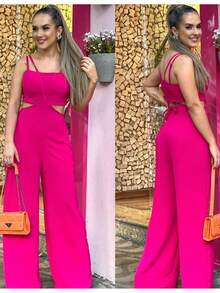 Jumpsuit Set - Hot Pink - View 2