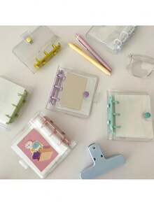 Shiny, Transparent Small Album, Mini Loose-Leaf Book And Inner Refill Pouch, DIY Storage Album, Plug-In Small Storage Album, Ticket Collection Album, Large Capacity Postcard Storage Book, Perfect For Star Enthusiasts, Teenagers