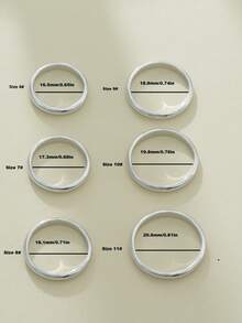 1Pc Minimalist Classic 925 Sterling Silver Plain High Polish Comfort Fit Wedding Bands Rhodium Plated Silver Rings For Couple