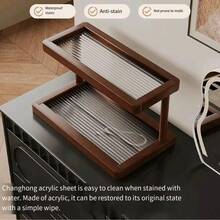 1 pièce Porte-gobelet organisateur, support rotatif de table pour tasse à café/thé - Rouge et Blanc - Voir 2