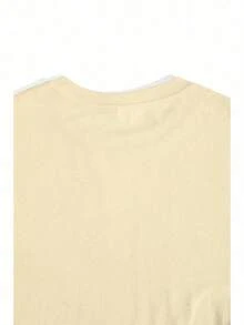 1pcs Men's Y2K 100% Cotton T Shirt Distressed Fiery Star Profile Double Sided Digital Printed Vintage Grunge Graphic Tee Alternative Style Aesthetic Streetwear - Màu be - Xem 7