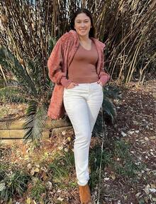 Women's Fleece Lined Jeans Winter Thermal Denim Jeggings Skinny High Waisted Stretch Warm Leggingshalloween - C 亮白 - 查看 7