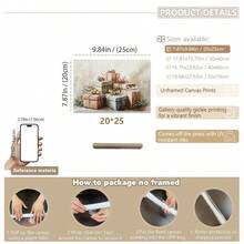 1 Stück, Leinwandkunst, gerahmte Weihnachtswanddekoration, Vintage Weihnachtsmannmütze Wandbehang, Vintage Ölgemälde des Weihnachtsmanns, Weihnachtsgeschenkbox, Winterlandschaft, Weihnachtsdekoration für Zuhause, Weihnachtsposter, Raumdekoration, Deko für Studentenwohnheim, Schlafzimmerdekoration, Wohnzimmerdekoration, Badezimmerdekoration, Küchendekoration, Bürodekoration, Weihnachtsgeschenke