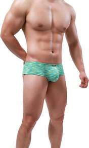 IKingsky Men'S Colorful Cheeky Boxer Briefs Sexy Brazilian Back Mens Underwear Quick-Dry Mini Cheek Thong Under Panties - ColorE - 查看 5
