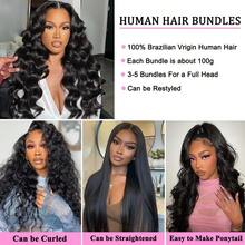 3pcs Body Wave Human Hair Bundles Real Hair Extensions For Women Double Weft Wet And Wavy Texture Water Curly Wave Bundles Human Hair Weaving Easy To Wear Daily Styling - Natural Black - View 3