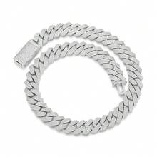 Heavyweight 20mm Cuban Chain! The Ultimate Hip-Hop Necklace, Suitable For Both Men And Women. Perfect For Punk-Inspired Layering, This Unisex Piece Makes An Ideal Birthday Or Party Gift. - 白金 - 查看 10