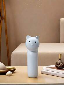 1 pieza de un lindo florero con forma de gato - Estilo minimalista moderno, color blanco puro, silueta adorable de gato, que mejora la estética del hogar, adecuado para arreglos de mesa en la sala de estar, decoración del dormitorio y regalo de inauguración de la casa, ideal para escenarios acogedores durante todo el año