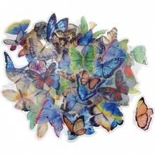 Pegatinas de naturaleza vintage HASAKI, 120 piezas hermosas calcomanías decorativas Mariposas, papelería estévintage, pegatinas estéticas para álbumes de recortes, cuadernos, pieles de computadora, álbumes de fotos - 1 - Ver 8