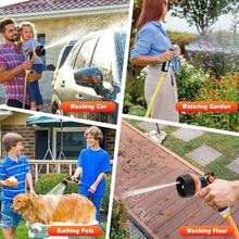 Garden Hose Nozzle Sprayer, Heavy Duty Metal Spray Nozzle With 10 Spray Patterns, High Pressure Hand Sprayer With Thumb Control On Off Watering Plants, Lawns, Car Pet Washing - Black - View 9
