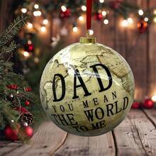 AFYPRTY 1pc Christmas Decoration Ball Christmas Tree Decoration Supplies You Mean The World To Me Christmas Party Pendants Christmas Party Gifts Birthday Gifts Suitable For Party Decoration Christmas Tree Decoration - Multicolor - View 14