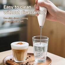 1pc Electric Mini Milk Frother, Powered By 2 AA Batteries (Not Included), Electric Milk Frother, Kitchen & Dining Small Tool Mixer, Handheld Coffee & Home Baking Milk Foam Maker, Electric Milk Frother Wand, Household Micro Electric Milk Frother, Handheld Milk Frother - Multicolor - View 2