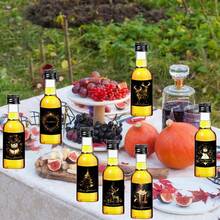 36/4pcs 0.85oz-1.7oz Mini Christmas Liquor Bottle,Beverage Dispensing Bottle,Clear Plastic Bottle,With Black,Golden And Silvery Lids,And With 9 Different Patterns Christmas Labels,Such As Elk, Ball, Christmas Tree, Snowflake And So On,Suitable For Christmas,Birthday Party,Wedding Decoration.