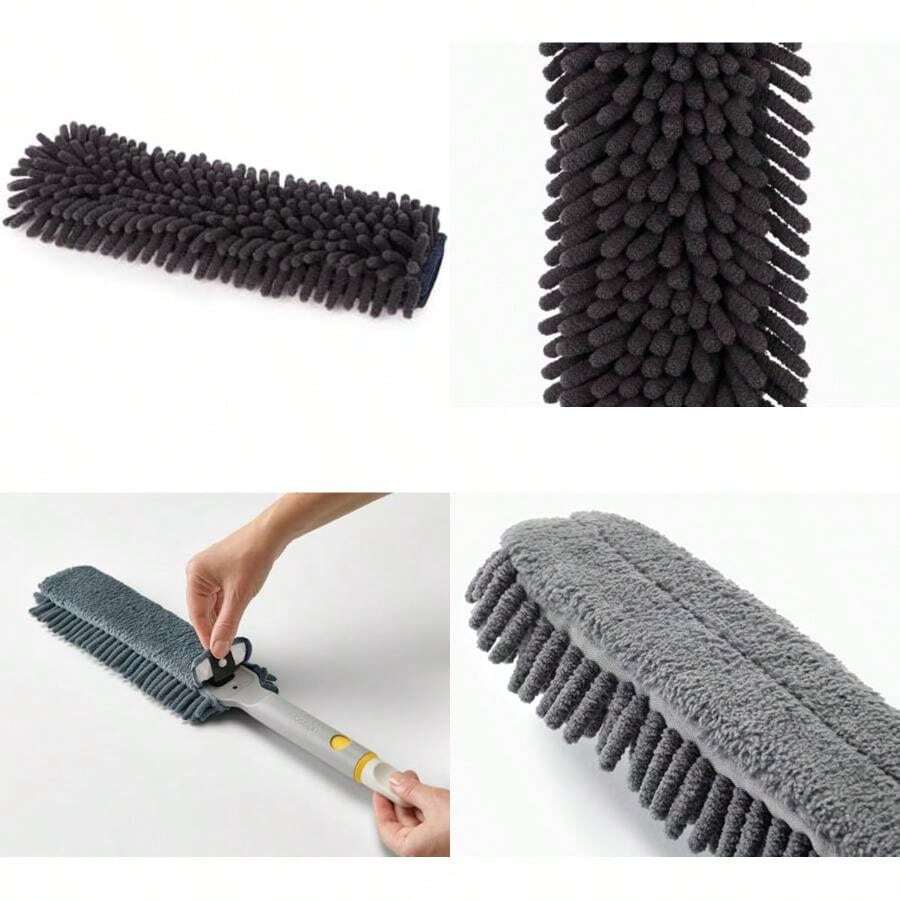 Joseph Joseph CleanTech 2-In-1 Bathroom Tub Shower Cleaning Scrubber With Microfiber Pad And Abrasive Scouring Pads(Replacement Duster) - Loại 1 - Xem 1