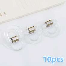 10 buc cleme transparente colorate, cleme solide pentru clasificarea fișierelor în stil minimalist, potrivite pentru sortarea fișierelor de la birou și școală.