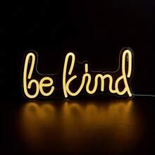 1 Stück LED Rückwandneonschild, "Sei freundlich" 5V USB-Stromversorgung, mit Ein-/Ausschalter, Innenbeleuchtung, Schlafzimmerdekoration, Hochlandrind, Wanddekoration, Outdoor-Weihnachtsdekoration, Weihnachtsgeschenk, Weihnachtsfensterbeleuchtung, WeihnachtsdekoOutdoorfür draußen