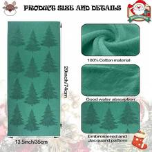 Towels - Dark Green Christmas Tree - View 2
